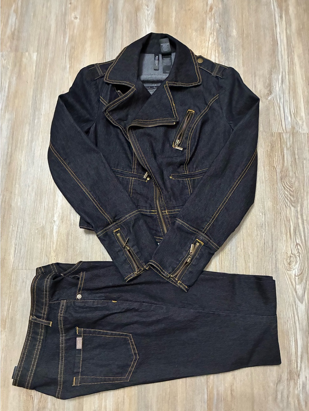 Denim pants & jacket set